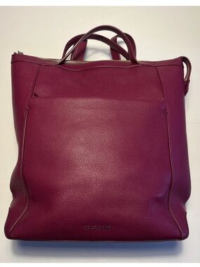 Cole Haan Grand Ambition Convertible Back PacknTop Handle Leather Bag Magenta